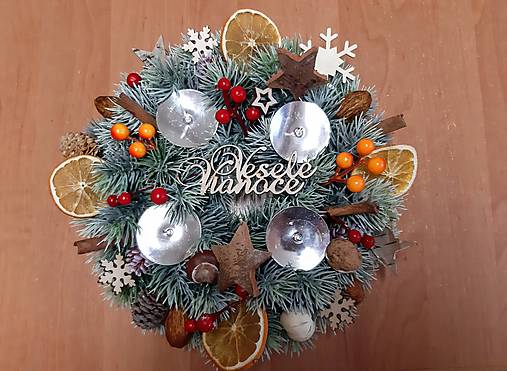 Dekorácie - adventný veniec v prírodnom štýle - 13840258_