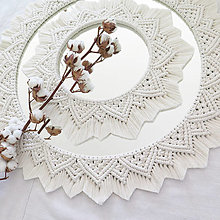 Zrkadlá - Makrame macrame zrkadlo - 13840248_