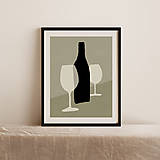Grafika - Moderný print s vínom - 13839606_