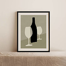 Grafika - Moderný print s vínom - 13839606_