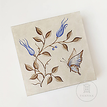 Úložné priestory & Organizácia - Ručne maľovaná šperkovnica Benátske fresco (V 3.8 cm - Š 10 cm - D 10 cm) - 13843593_