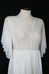 Šaty - Moderné svadobné šaty pre tehotnú nevestu - 13841180_
