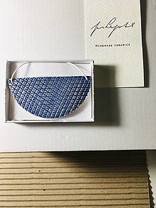 Náhrdelníky - Porcelánový náhrdelník (Modrá II. 7 cm) - 13841158_