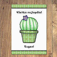Papiernictvo - Kaktus pohľadnica s menom (2) - 13843431_
