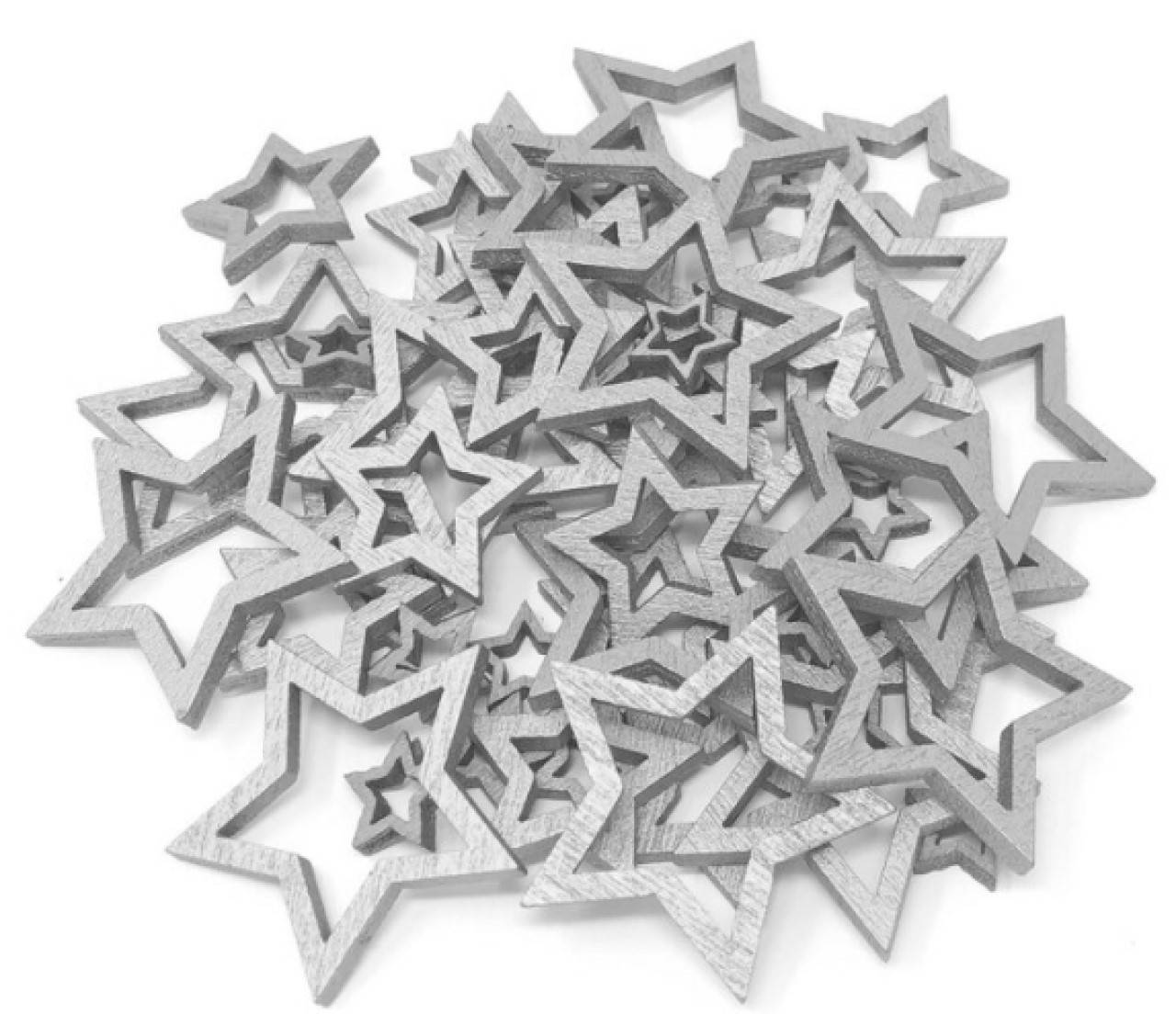 Výrez drevený hviezdička 1-3 cm mix.