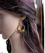 Náušnice - Náušnice s kvietkami (č. 3462) - 13847803_