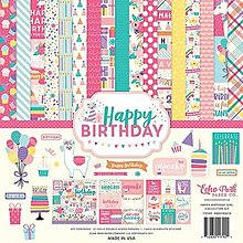 Papier - Echo Park Happy Birthday Girl - sada scrapbook papierov 12x12 inch - 30% ZĽAVA - 13848350_