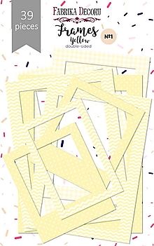 Papier - Sada papierových rámikov Yellow 39 ks - 35% ZĽAVA - 13849429_