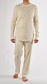 Pánske oblečenie - Pánske pyžamo ovečky z biobavlny - 13847298_