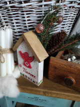Dekorácie - Vianočný domček s anjelom - 13848573_