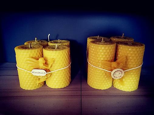 Sviečky - Adventná sada sviečok hrubá - 13848597_