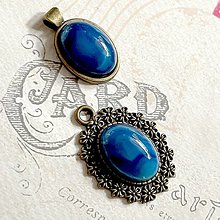 Náhrdelníky - Natural Blue Agate Pendant / Prívesok s modrým achátom - 13850223_