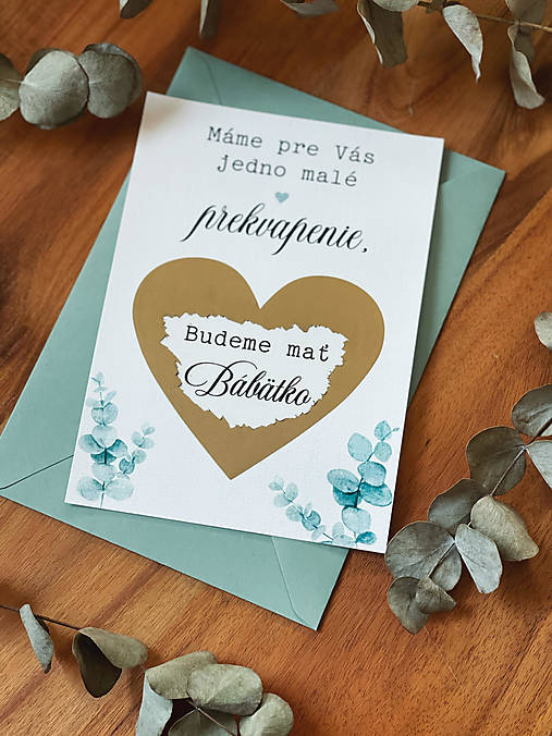 Papiernictvo - Stieracie oznámenie - Budeme mať bábätko - 13850600_