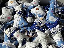 Dekorácie - Vianočné ozdoby v ľadovej modrej,pre Kristínku - 13850659_