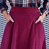 Sukne - TIARA - menčestrová midi sukňa s vreckami "RôZNE FARBY" - 13853892_