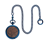 Náramky - Vreckové drevené hodinky Skelett Blue - 13851887_