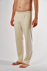 Pánske oblečenie - Bleďásky pánske pyžamové nohavice obojlíc (hrubšie) - 13850152_