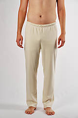 Pánske oblečenie - Bleďásky pánske pyžamové nohavice obojlíc (hrubšie) - 13850153_