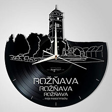 Hodiny - Rožňava, veža s námestím - vinyl clocks (vinylové hodiny) - 13854456_