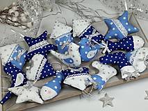 Dekorácie - Vianočné ozdoby v ľadovej modrej,pre Kristínku - 13858137_