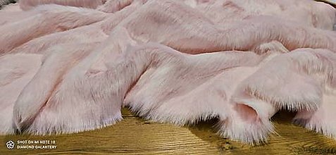 Textil - Kožušina umelá - cena za 10 cm (Elegantná svetlá ružová) - 13857296_