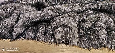 Textil - Kožušina umelá - cena za 10 cm (Šedý vlk) - 13857300_