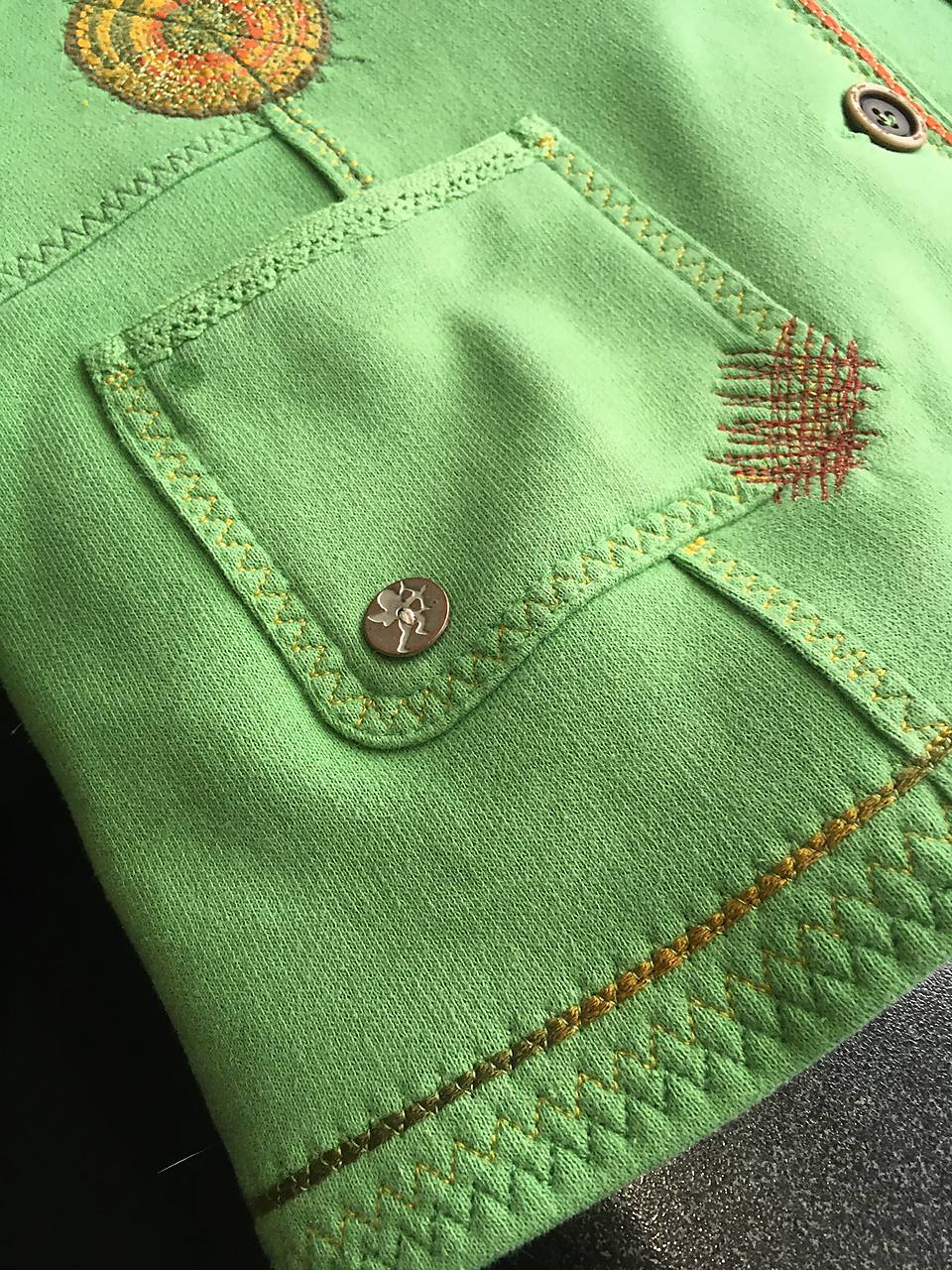 Zelené bavlnené sako veľ.M