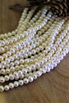 Minerály - perly 4 mm (pravá perla), AKCIA! - 13855959_