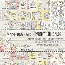 Papier - Sada project life kartičiek My Precious Girl 15,2x30,5 cm - 40% ZĽAVA - 13856547_