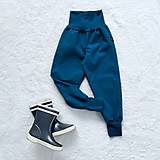 Detské oblečenie - Zimné softshellové nohavice smaragdové - 13856345_