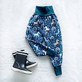 Detské oblečenie - Zimné softshellové nohavice jednorožci - 13856422_