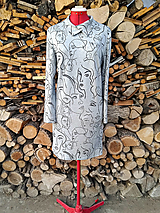 Úpletové mini šaty s golierom (rôzne varianty látok)