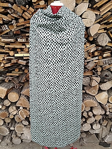 Šaty - Úpletové mini šaty s golierom (rôzne varianty látok) (Svetlo-zelená - škvrny) - 13856425_