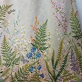 Šaty - Ručne maľované béžové ľanové šaty " Lúčne II. " - 13862163_