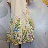 Šaty - Ručne maľované béžové ľanové šaty " Lúčne II. " - 13862164_