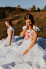 Šaty - Svadobné šaty Motýľ (Červená výšivka) - 13862598_