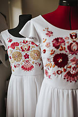 Šaty - Svadobné šaty Motýľ (Ružovo-béžová výšivka) - 13862639_