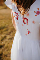 Šaty - Svadobné šaty Motýľ (Červená výšivka) - 13862641_