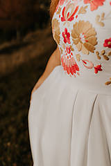 Šaty - Svadobné šaty Motýľ (Ružovo-béžová výšivka) - 13862659_