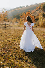 Šaty - Svadobné šaty Motýľ (Červená výšivka) - 13862665_