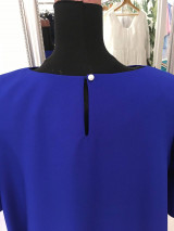 Šaty - Vyšívané modré šaty so srdciami - 13861253_