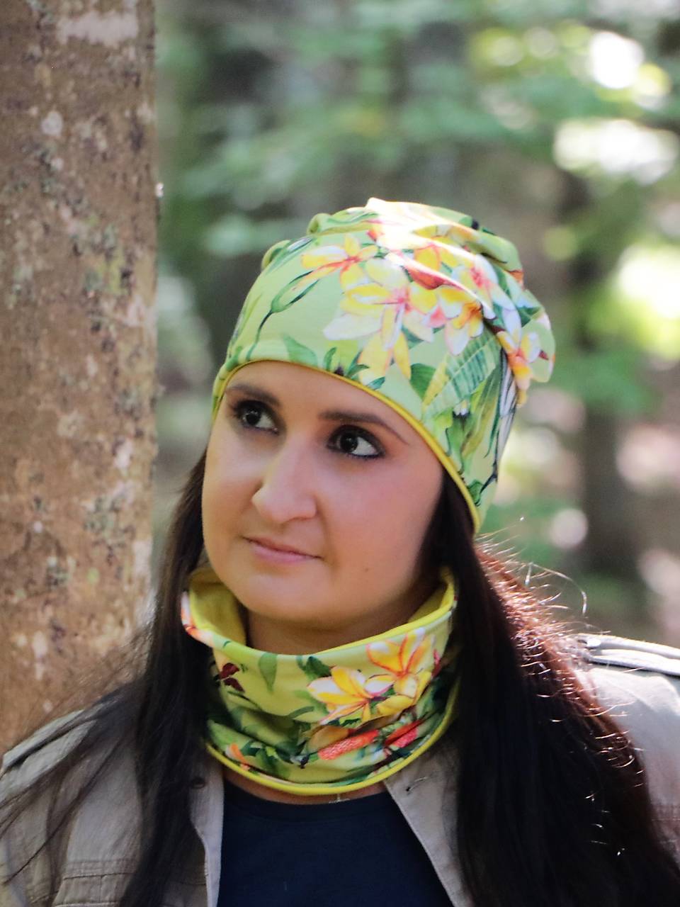 Vidlochvost úpletová čiapka, nákrčník alebo set