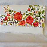 Kabelky - Ručne maľovaná spoločenská kabelka " Ruža " - 13864833_