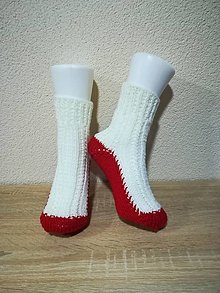 Ponožky, pančuchy, obuv - Pletene ponožky 14 - 13864976_