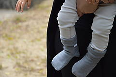 Detské topánky - Ponožky 100% merino vlna rôzne odtiene - 13865907_