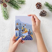 Papiernictvo - Vianočná pohľadnica Zimná Štiavnica - 13864436_