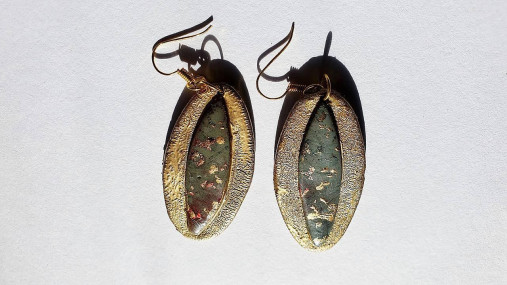 Náušnice - elipsy fimovky - 13862436_