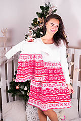  - Vianočné šaty s nazberkanou sukňou - MAMA a DCÉRA – rôzne vzory - 13867663_