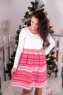 Šaty - Vianočné šaty s nazberkanou sukňou – rôzne vzory - 13867575_