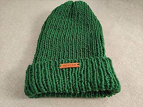 Čiapky, čelenky, klobúky - Dámska vlnená čiapka (zelená) - 13869979_